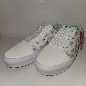 Vans Comfycush Old Skool Coldhearted Men's Size 12 True White Red Skulls Shoes